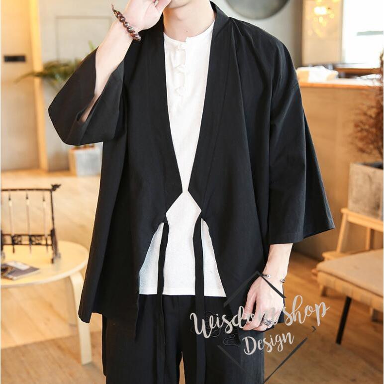 羽織 メンズ 夏服 カーディガン はおり 甚平風 七分袖 トップス 無地 涼しい メンズファッション カーデ 春 夏 部屋着 父の日 Ql341 ウィズダムショップ 通販 Yahoo ショッピング
