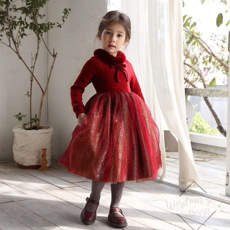 ワンピース 子ども服 ドレス おしゃれ 可愛い フォーマル 女の子裹起毛 キッズ 子供服 結婚式 入学式 卒業式 発表会 長袖 春秋 100 110 1 130 140cm W1130 ウィズダムショップ 通販 Yahoo ショッピング