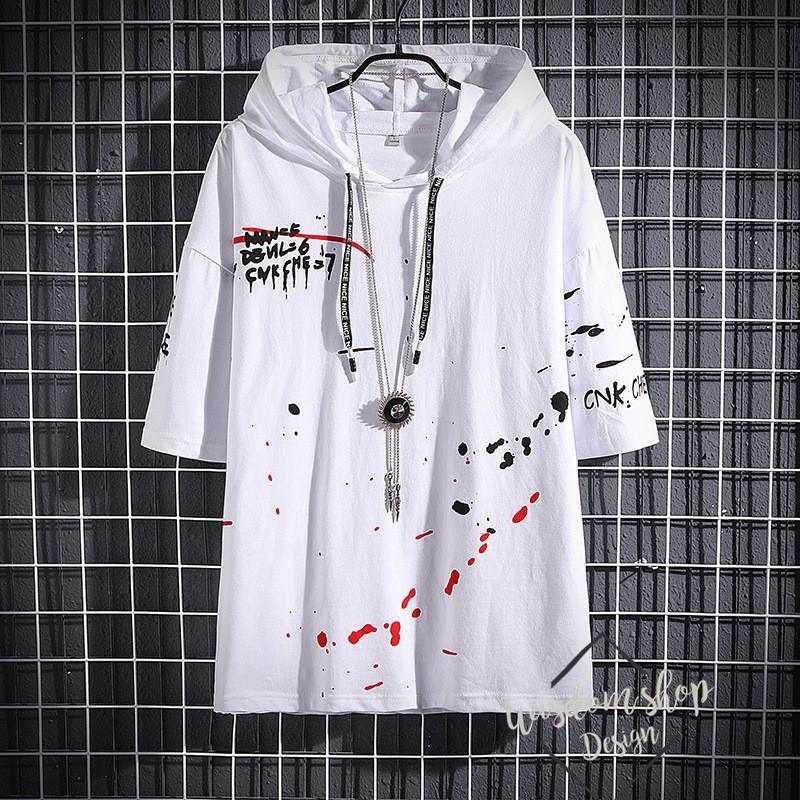 フード付き パーカー メンズ 半袖パーカー カジュアル Tシャツ ルームウェア スポーツ ブランド 半袖 パーカー W559 ウィズダムショップ 通販 Yahoo ショッピング