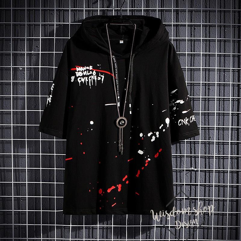 フード付き パーカー メンズ 半袖パーカー カジュアル Tシャツ ルームウェア スポーツ ブランド 半袖 パーカー W559 ウィズダムショップ 通販 Yahoo ショッピング