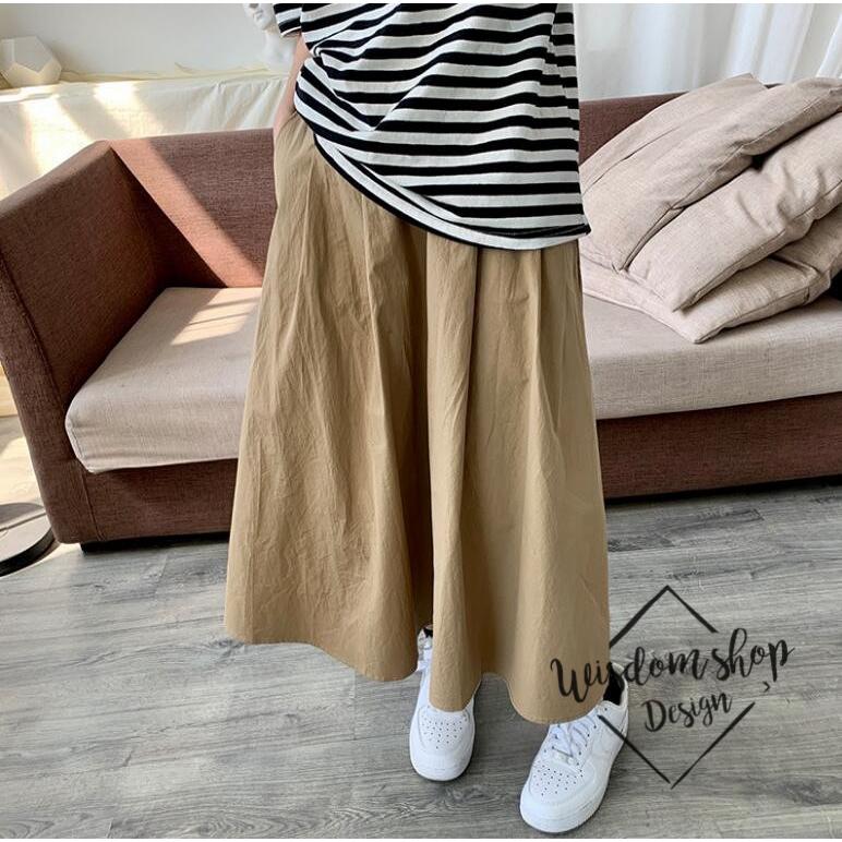 フレアスカート ボトムス スカート ロングスカート ミモレ丈 膝下 伸びる 軽い M ウエストゴム Aライン Ww56 ウィズダムショップ 通販 Yahoo ショッピング