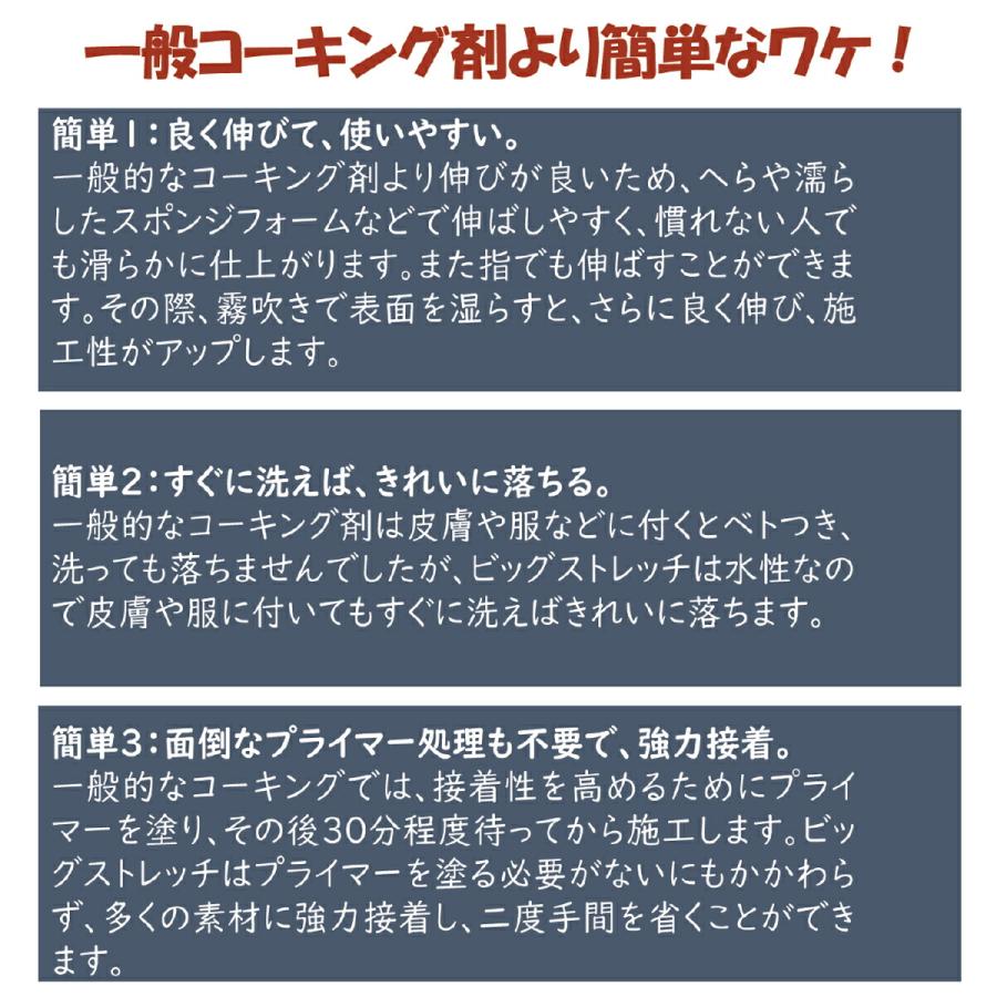 コーキング ビッグストレッチ ダークブラウン 310ml ×12本 Big stretch