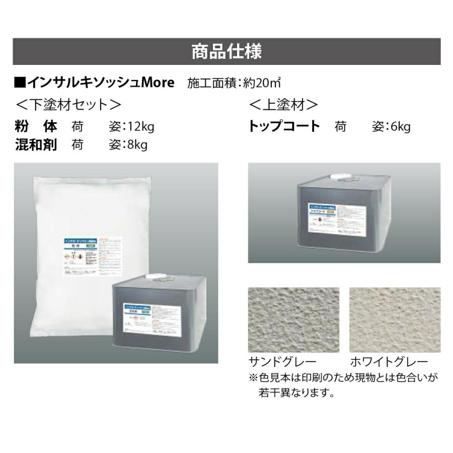 コンクリート基礎保護材 インサル キソッシュMore 26kgセット ホワイト