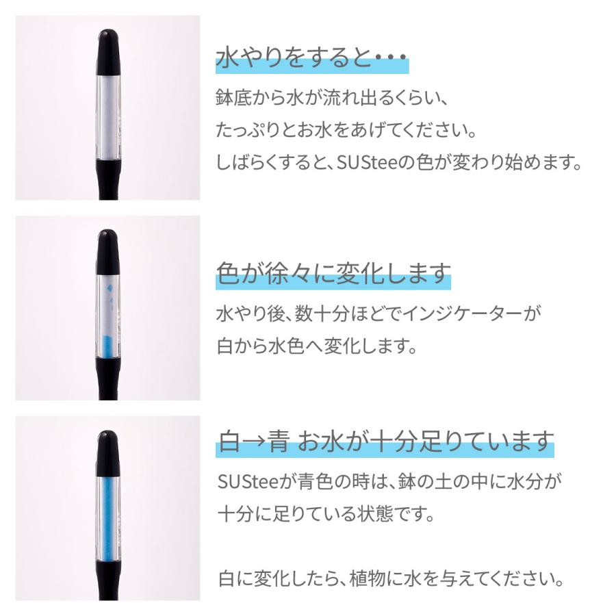 水やりチェッカー SUS-TEE(サスティー) Lサイズ ブラック C-0033-BK