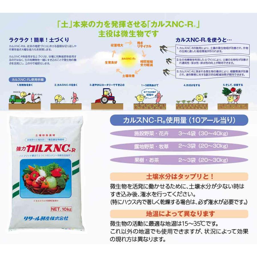 カルスNC-R 粒状10kg 　2袋 リサール酵産 土壌改良資材 強力 粒状カルスNC-R 10kg×2袋 土壌改良