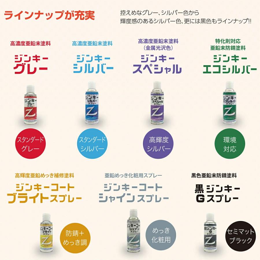 ニッペホームオンライン 塗料 ジンキーエコシルバー スプレー 420ml ×6