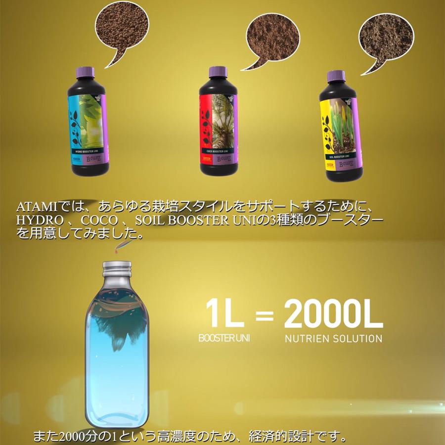 肥料 B'CUZZ COCO BOOSTER UNI (ビーカズ ココ ブースター ユニ) 1L