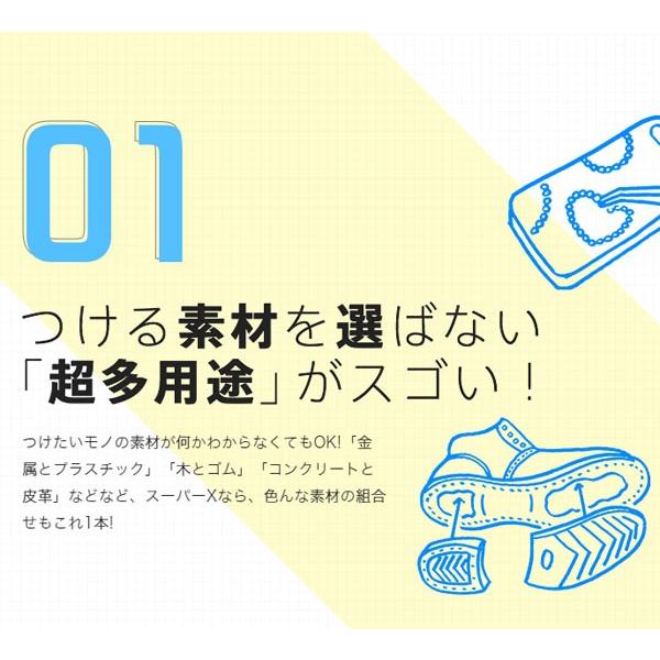 スーパーX 接着剤 スーパーX2 クリア 10ml 超多用途 速硬化タイプ AX