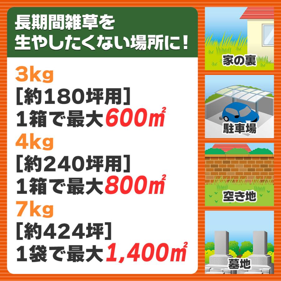 除草剤 カダン 除草王シリーズ オールキラー粒剤 7kg×3袋 フマキラー 除草剤 除草王 除草剤 顆粒 除草剤 粒剤 除草剤 強力 業務用 簡単除草 雑草防除_5