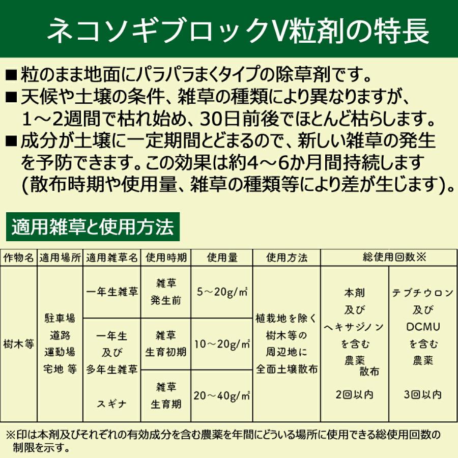 除草剤 ネコソギブロックV 粒剤 10kg ×2袋 レインボー薬品 除草剤 
