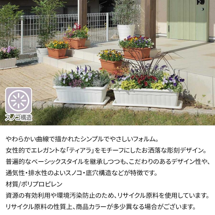 アップルウェアー クイーンプランター 350型 ホワイト 350×178×150 土
