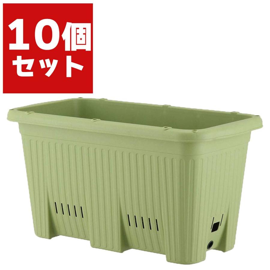 アップルウェアー 楽々菜園 600深型×10個 支柱用フレーム付 サラダ