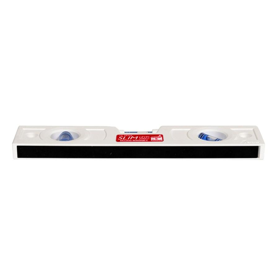 シンワ(工具) 水平器 スリムレベル 200mm 白 背面マグネット付 シンワ(工具) 水平器 スリムレベル 200mm 白 背面マグネット付