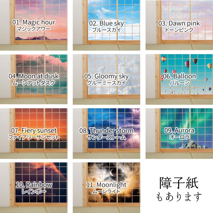 アサヒペン ふすま紙 空もよう襖紙 sky-02F Blue sky 91cm×182cm 2枚1
