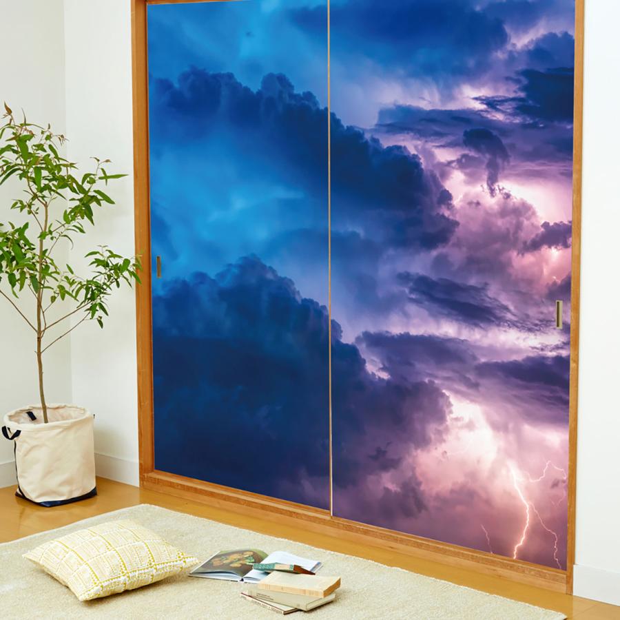 アサヒペン ふすま紙 空もよう襖紙 sky-08F Thunder storm 91cm×182cm