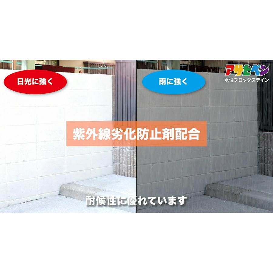 アサヒペン 塗料 水性ブロックステイン 2L ×6本 ショコラブラウン 水性