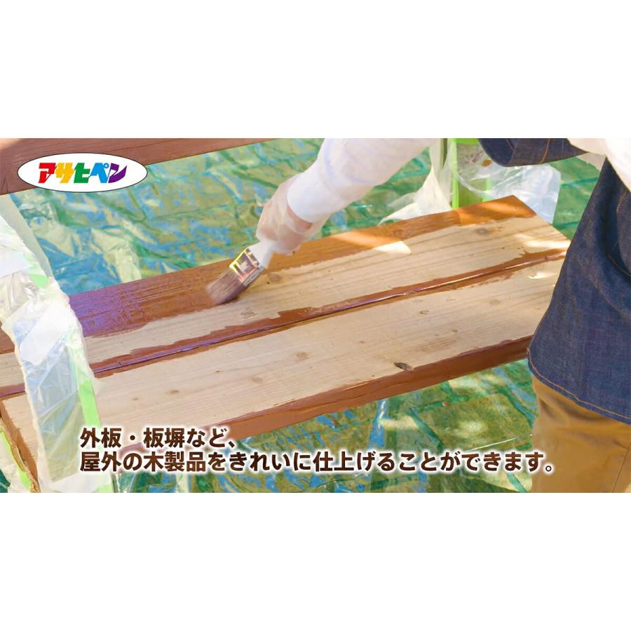 アサヒペン 塗料 油性強着色ウッドステイン 3L ウォルナット ペンキ 