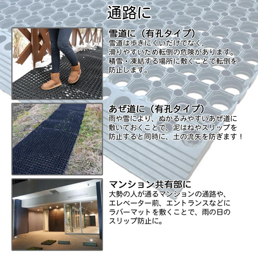 玄関マット 屋外 有孔ラバーマット ×5枚 30cm×100cm×2.2cm RM-3010 アサヒペン 玄関 ドアマット 泥落としマット 屋外玄関マット 滑り止めマット 屋外マット_5