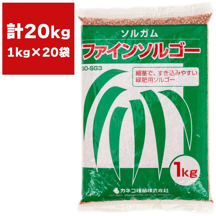 ソルガム ファインソルゴー 20kg (1kg×20袋) カネコ種苗 緑肥 種 種子