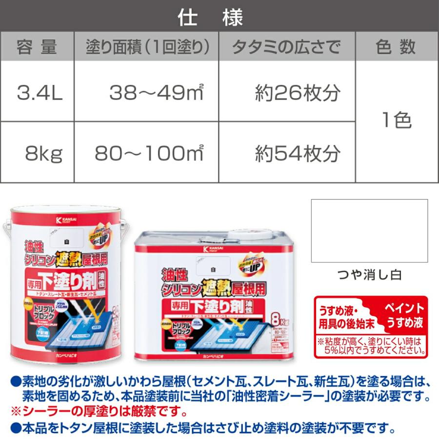 カンペハピオ 油性シーラー 油性シリコン遮熱屋根用 専用下塗り
