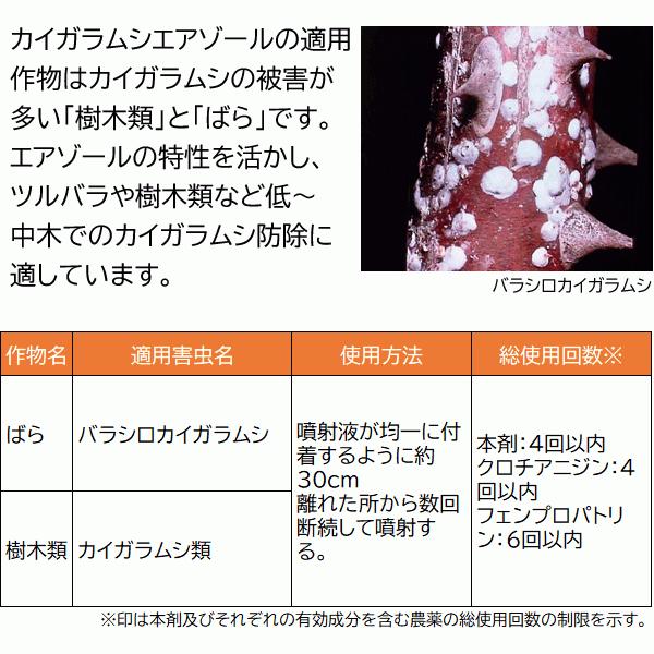 カイガラムシエアゾール 480ml 住友化学園芸 庭木・ばらのカイガラムシ退治 殺虫剤｜wise-life｜05