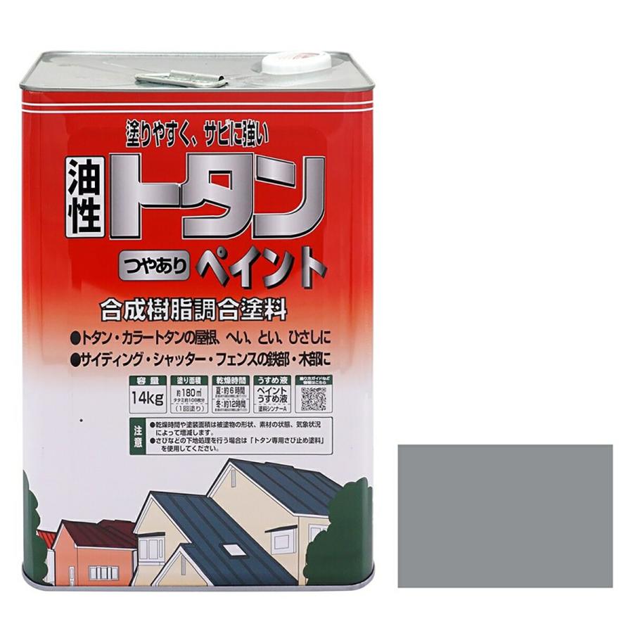 ニッペホームオンライン 塗料 トタンつやありペイント グレー 14kg
