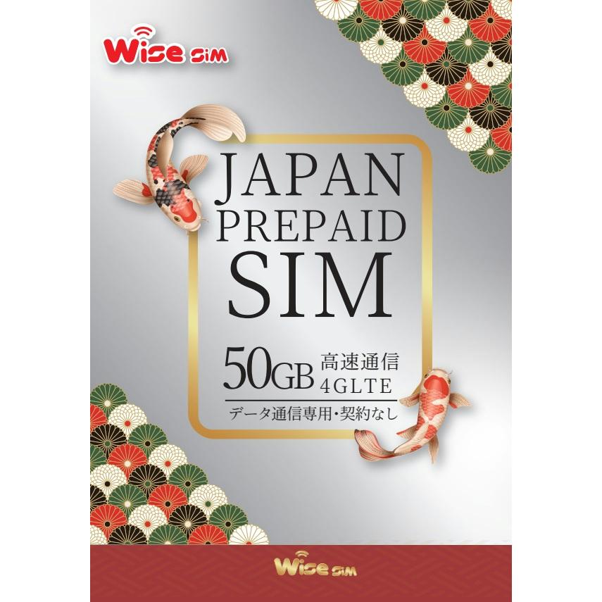 日本SIM au回線データ容量50GB データ通信専用 プリペイドSIM KDDI