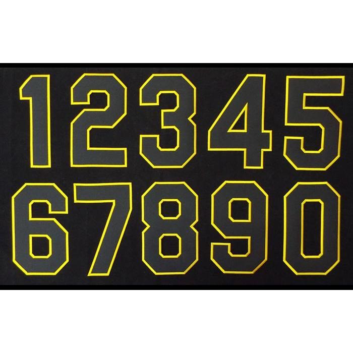 阪神タイガース背番号ワッペン（現行版・黒地黄縁） : ショップ