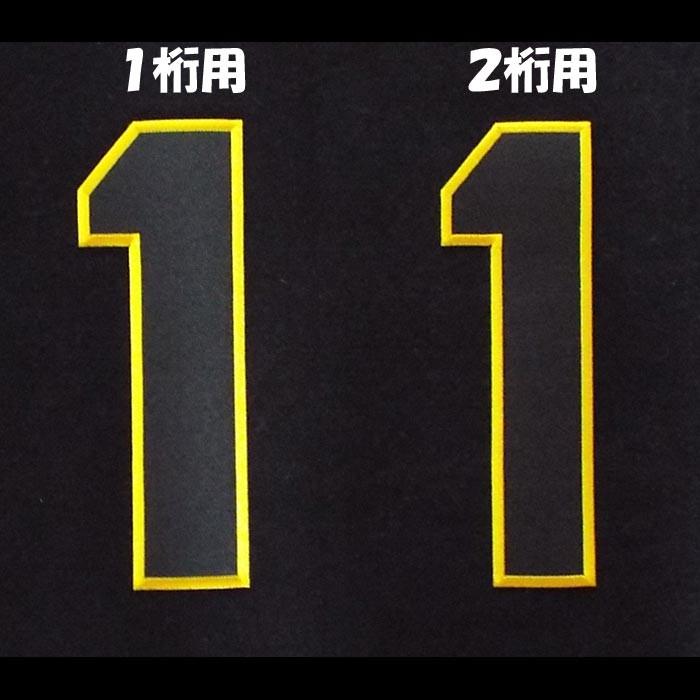 阪神タイガース背番号ワッペン（現行版・黒地黄縁） : ショップ