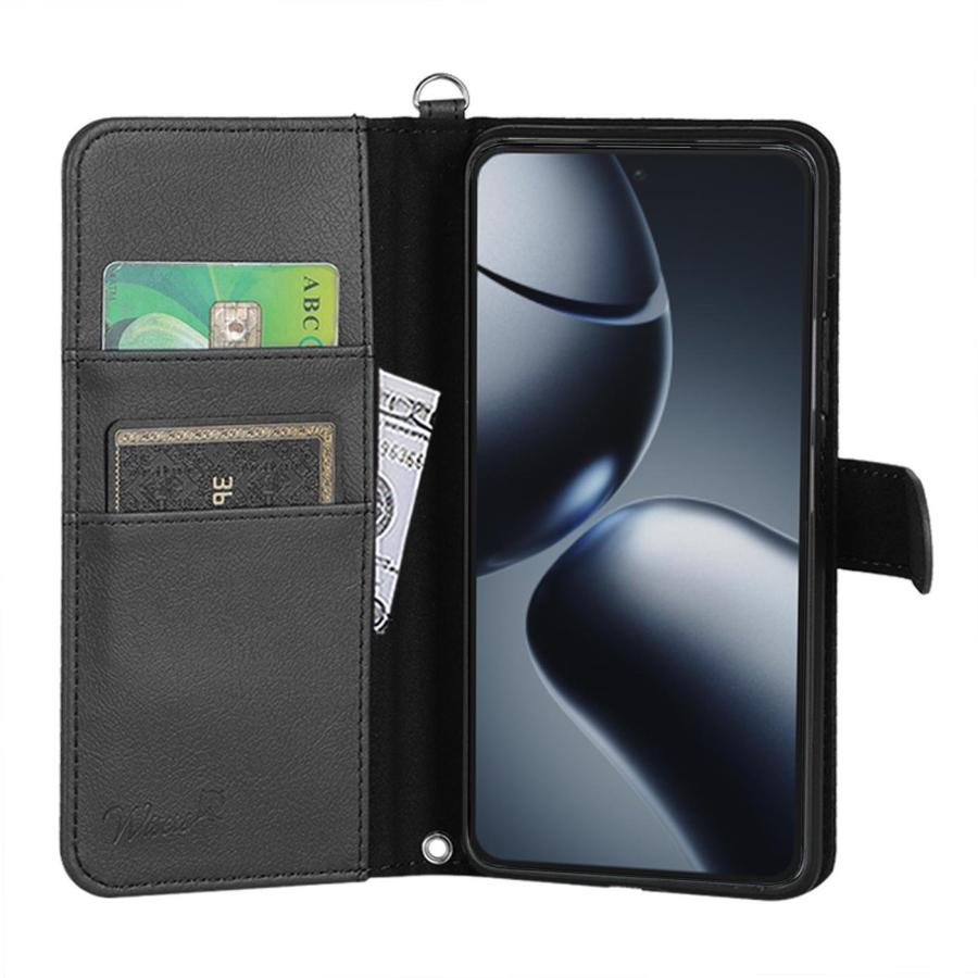 wisers Xiaomi 14T ケース 手帳型 スマホケース 対応 (全4色) ストラップ 2種付き ( ハンドストラップ / ネックストラップ | Wisers | 04