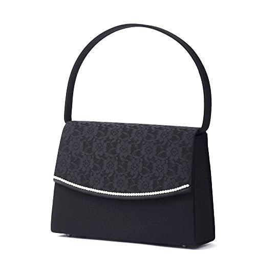 取引 ブラックフォーマルバッグ サテン レース パール レディース 黒 冠婚葬祭 弔事 葬儀 葬式 法事 結婚式 入学 純正早割 Www Superavila Com