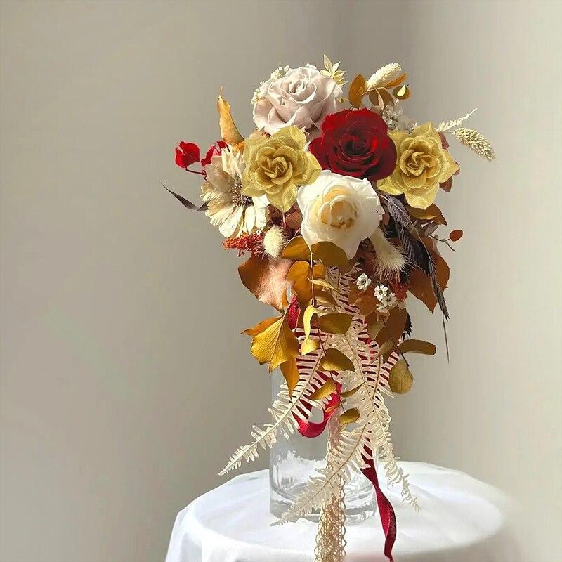 造花花束6cm花頭結婚花装飾30 20 10p