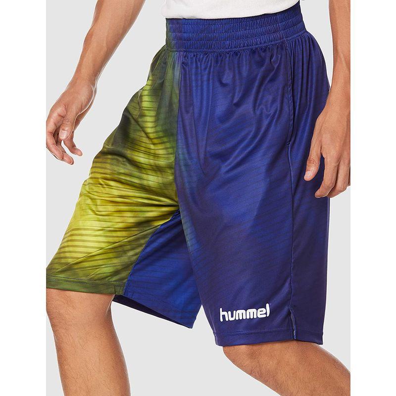 訳あり メンズ バスケットハーフパンツ ハーフパンツ ヒュンメル Hapb6029 M 3266 フラッシュイエロー トゥルーブルー ショート ハーフパンツ qhema Com