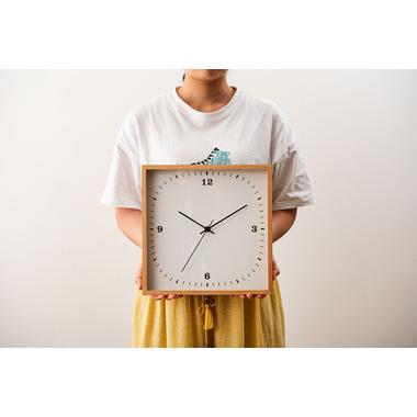 東谷 AZUMAYA(東谷) ウォールクロック スクエア型 ナチュラル 壁掛け