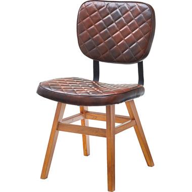 AZUMAYA(東谷) ダイニングチェア 合皮 鋲打ち 木製脚｜GUY-254(4985155210541)