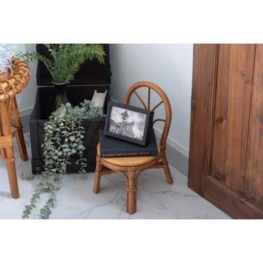AZUMAYA(東谷) プランタースタンド 木製 ラタン 椅子型 ミニチュア