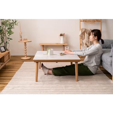 AZUMAYA(東谷) フラットヒーターこたつ 継脚式 天板サイズ105×75  大理石調 カーボンフラットヒーター 2重点天板構造 ねじ込み式｜ KT-304NA (4985155228423)の画像