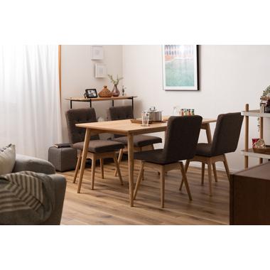 AZUMAYA(東谷) ダイニングチェア 座面回転式 天然木 ファブリック