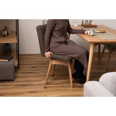 AZUMAYA(東谷) ダイニングチェア 座面回転式 天然木 ファブリック