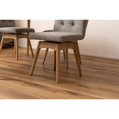 AZUMAYA(東谷) ダイニングチェア 座面回転式 天然木 ファブリック