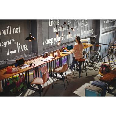 AZUMAYA(東谷) スタッキング ハイスツール スチール ソフトレザー キャメル｜PC-252CA(4985155203314) |  | 02