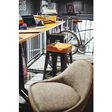 AZUMAYA(東谷) スタッキング ハイスツール スチール ソフトレザー キャメル｜PC-252CA(4985155203314) |  | 04