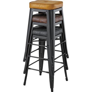 AZUMAYA(東谷) スタッキング ハイスツール スチール ソフトレザー キャメル｜PC-252CA(4985155203314) |  | 05