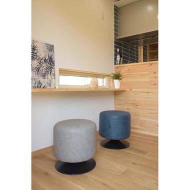 東谷 ローテ 回転スツール チェア 人気 PC-505 ネイビー オットマン 東谷 スツール 丸椅子 椅子 オットマン おしゃれ 回転式 回転スツール