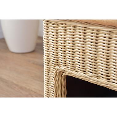 AZUMAYA(東谷) ペットハウススツール 天然木×ラタン｜PET-63