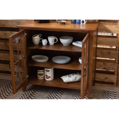 AZUMAYAティンバーキャビネット 楽天市場】AZUMAYA(東谷) キャビネット 天然木 ミンディ ガラス扉付き