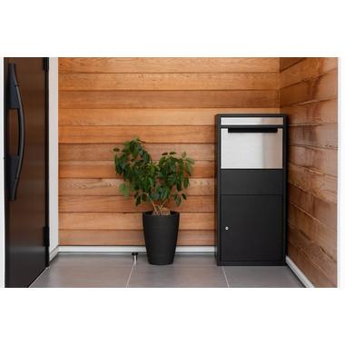 AZUMAYA(東谷) 宅配ボックス 一戸建て用 鍵付き ポスト ブラック 