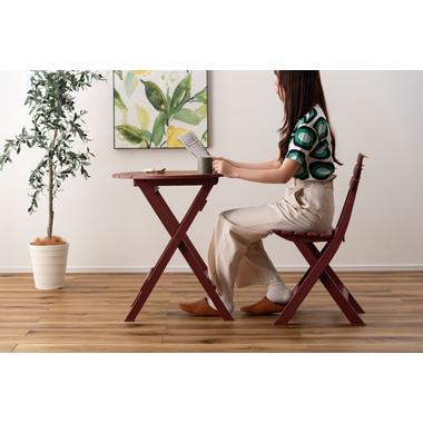 東谷 AZUMAYA(東谷) フォールディングテーブル レッド 折りたたみ