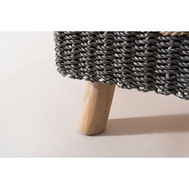 東谷 AZUMAYA(東谷) 編み込みスツール パンダンリーフ×天然木 四角