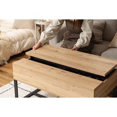 AZUMAYA(東谷) テーブル 2WAY 収納 ウォルナット｜SO-851WAL